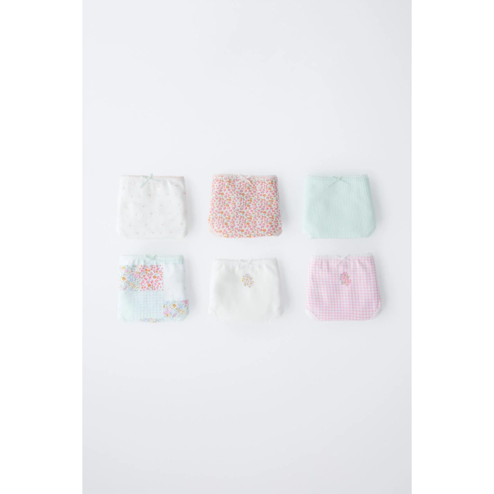 Подгузники для девочек 2-6 лет. набор из шести моделей с лоскутным и цветочным узорами