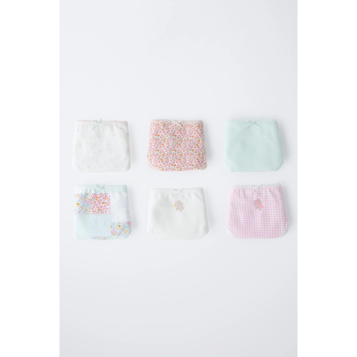 Подгузники для девочек 2-6 лет. набор из шести моделей с лоскутным и цветочным узорами