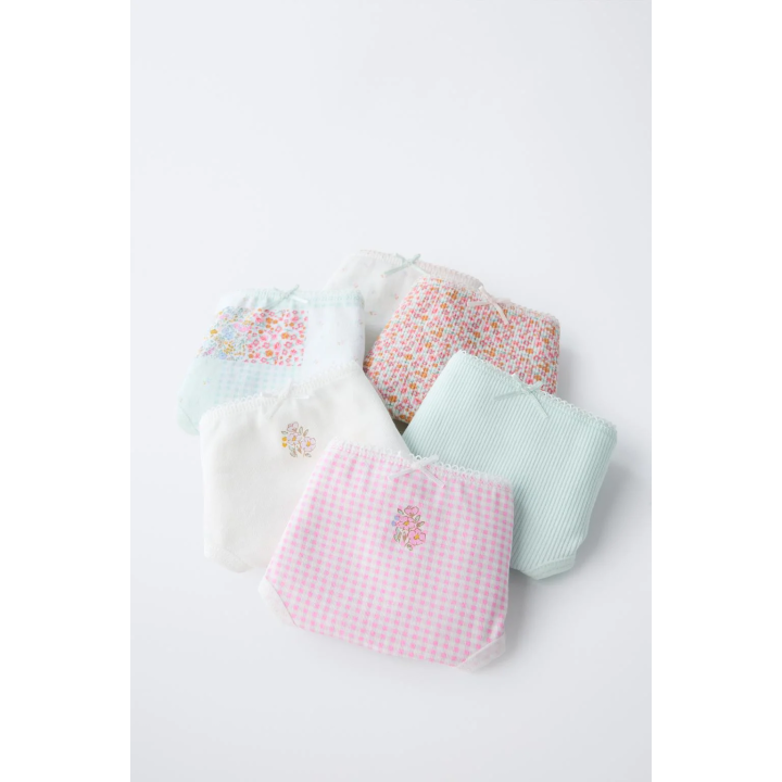 Подгузники для девочек 2-6 лет. набор из шести моделей с лоскутным и цветочным узорами