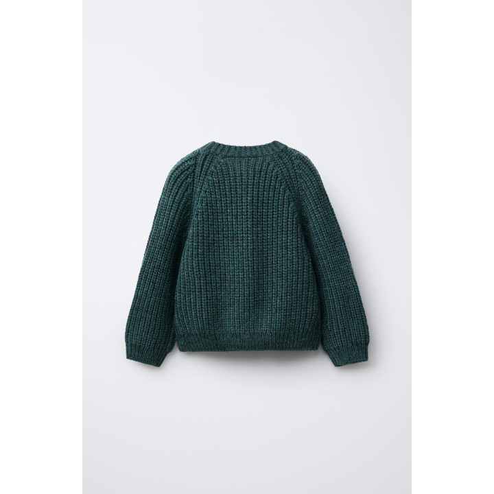 КАРДИГАН С ВЫШИТЫМИ ЦВЕТАМИ НА ПУГОВИЦАХ