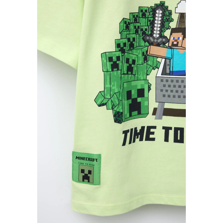 Пижама с футболкой и бермудами 6-14 лет minecraft © mojang ab.