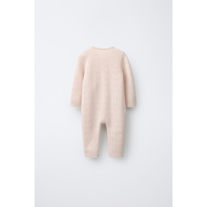 ТРИКОТАЖНЫЙ КОМБИНЕЗОН ИЗ ХЛОПКА И ШЕРСТИ