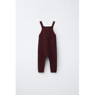 ТРИКОТАЖНЫЙ КОМБИНЕЗОН С АЖУРНЫМ УЗОРОМ И КАШЕМИРОМ