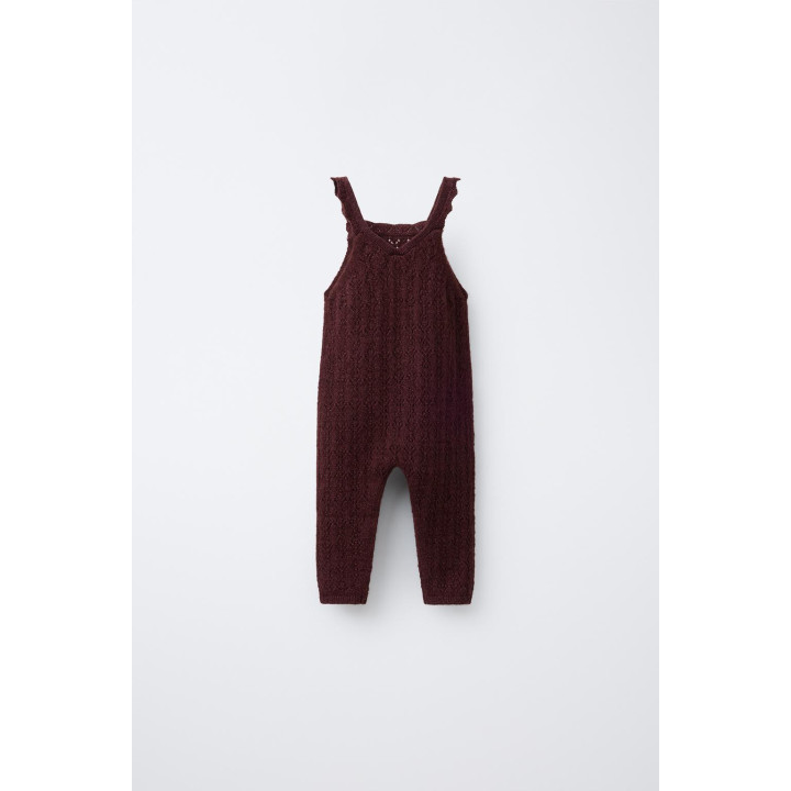 ТРИКОТАЖНЫЙ КОМБИНЕЗОН С АЖУРНЫМ УЗОРОМ И КАШЕМИРОМ