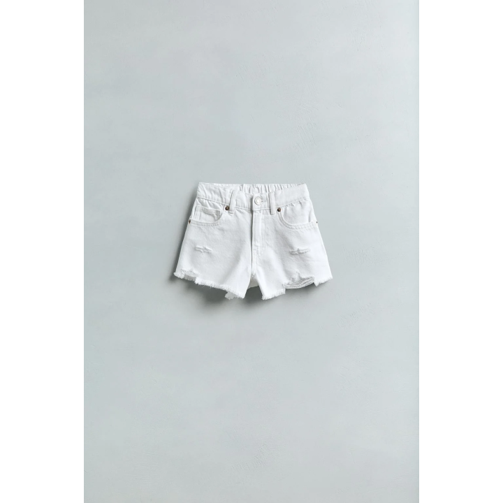 ДЖИНСОВЫЕ ШОРТЫ С РАЗРЕЗАМИ