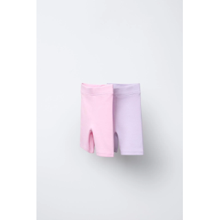 НАБОР ИЗ 2 ОДНОТОННЫХ ЛЕГИНСОВ-ВЕЛОСИПЕДОК