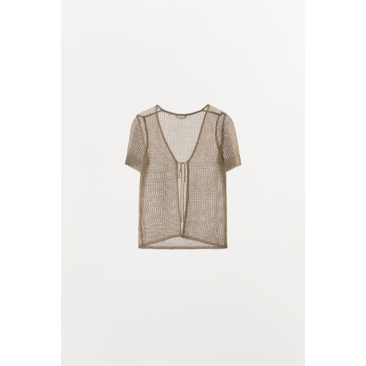 КУРТКА ИЗ СЕТЧАТОЙ ТКАНИ С БЛЕСТЯЩЕЙ НИТЬЮ