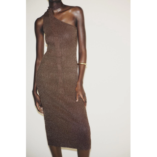 ПЛАТЬЕ МИДИ АСИММЕТРИЧНОГО КРОЯ С ПЛАТКОМ