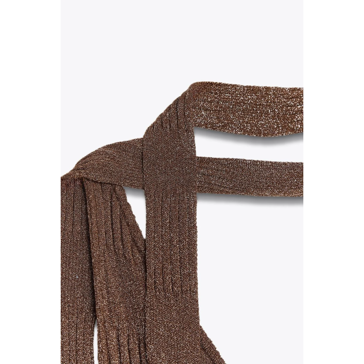 ПЛАТЬЕ МИДИ АСИММЕТРИЧНОГО КРОЯ С ПЛАТКОМ