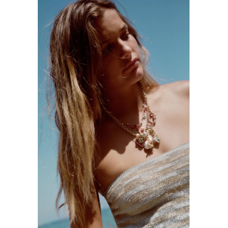 ТОП АСИММЕТРИЧНОГО КРОЯ С МЕТАЛЛИЗИРОВАННОЙ НИТЬЮ