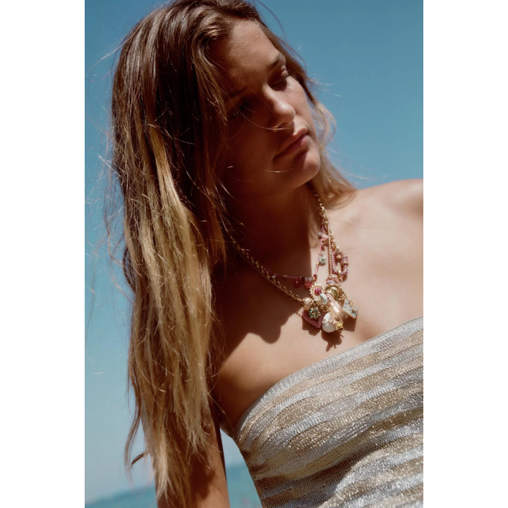 ТОП АСИММЕТРИЧНОГО КРОЯ С МЕТАЛЛИЗИРОВАННОЙ НИТЬЮ