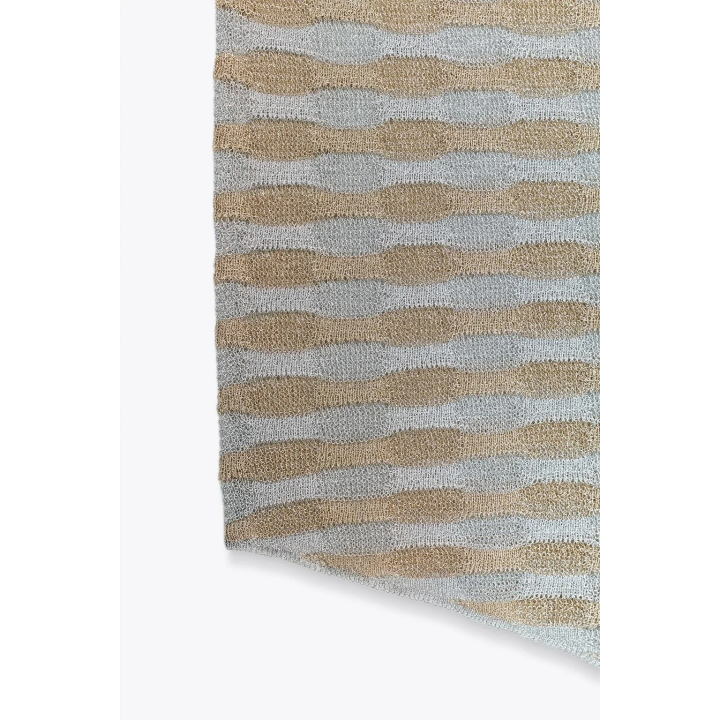 ТОП АСИММЕТРИЧНОГО КРОЯ С МЕТАЛЛИЗИРОВАННОЙ НИТЬЮ