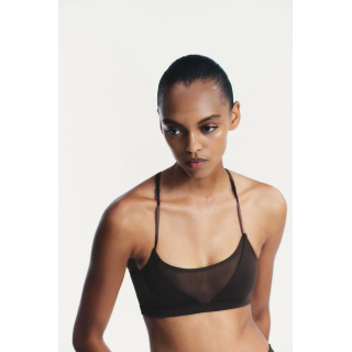 КОМБИНИРОВАННЫЙ БЕСШОВНЫЙ ТОП ИЗ ТЮЛЯ