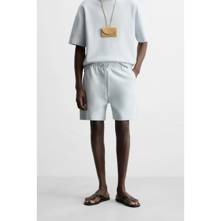 ШОРТЫ INTERLOCK ИЗ РЕЛЬЕФНОЙ ТКАНИ