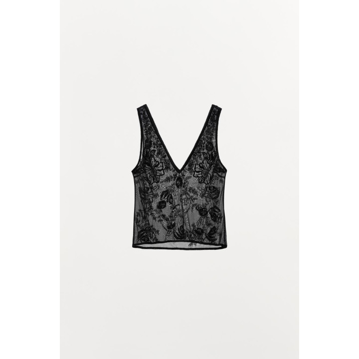 ТОП НА БРЕТЕЛЯХ ИЗ ВЫШИТОГО ТЮЛЯ