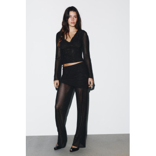 Топ из драпированной сетки