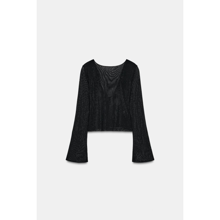 Топ из драпированной сетки