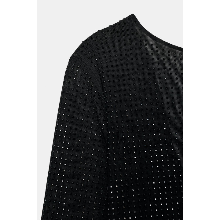 Топ из драпированной сетки