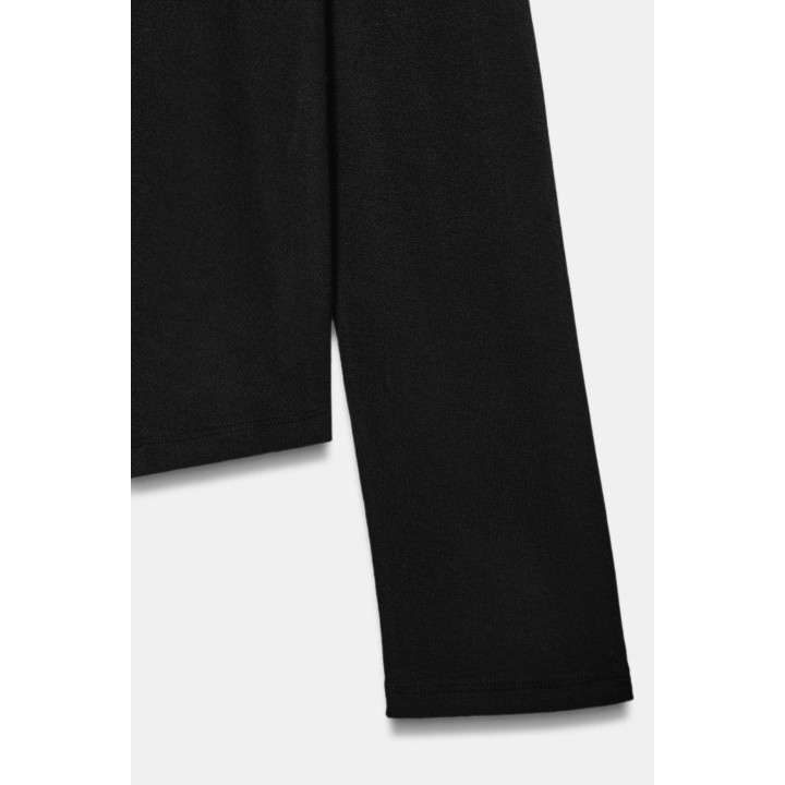 Полупрозрачный топ с длинным рукавом