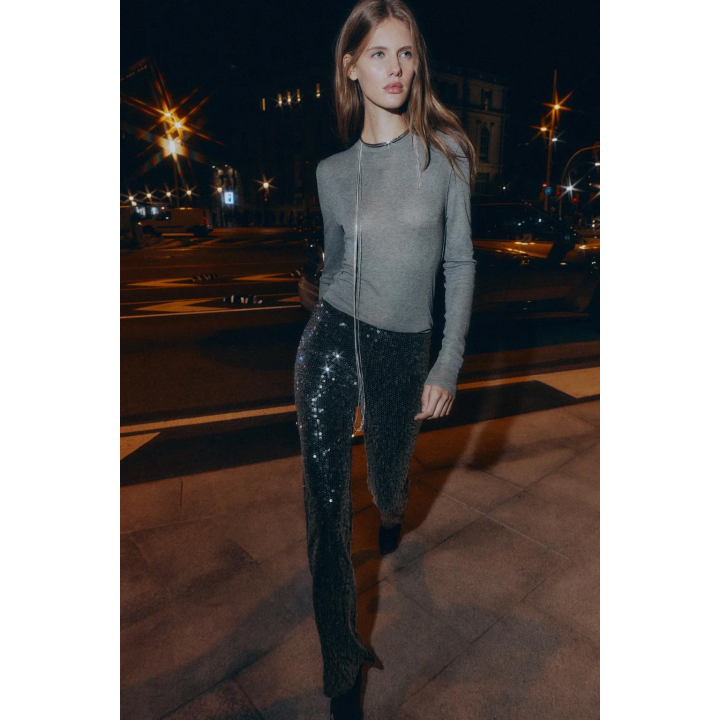 БРЮКИ FLARE В ПАЙЕТКАХ