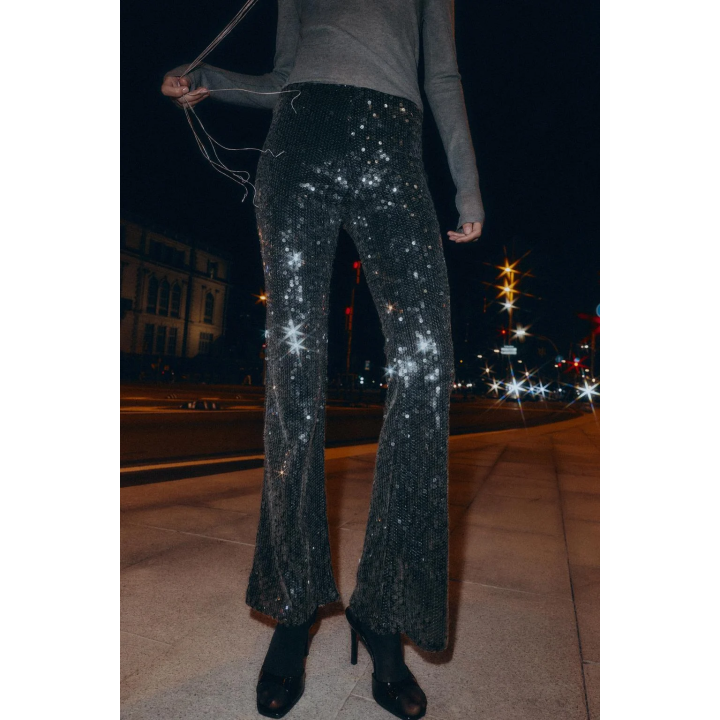 БРЮКИ FLARE В ПАЙЕТКАХ