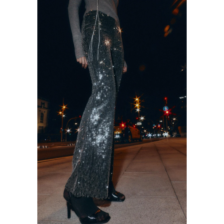 БРЮКИ FLARE В ПАЙЕТКАХ