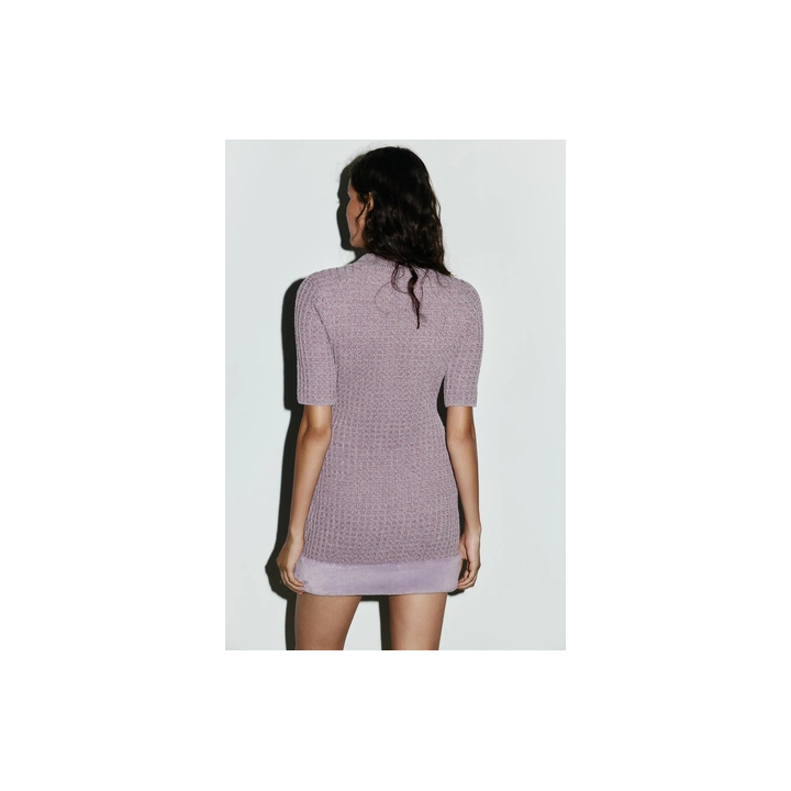 ПЛАТЬЕ С ФАКТУРНОЙ ОТДЕЛКОЙ И ЭФФЕКТОМ МЕХА