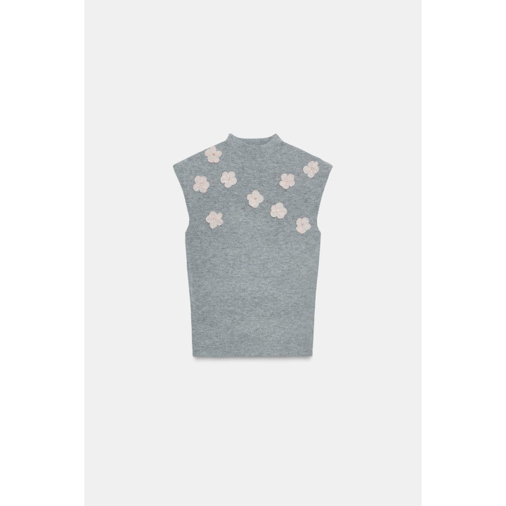 ТОП С ЦВЕТАМИ, РЕЛЬЕФОМ И ОТДЕЛКОЙ ДРАГОЦЕННЫМИ КАМНЯМИ