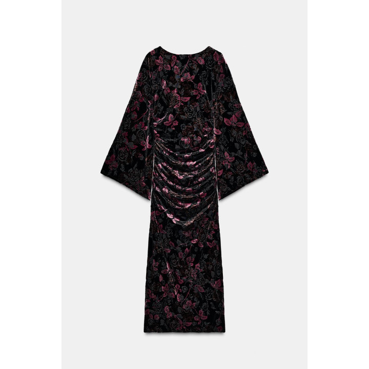 БАРХАТНОЕ ПЛАТЬЕ СО СБОРКАМИ