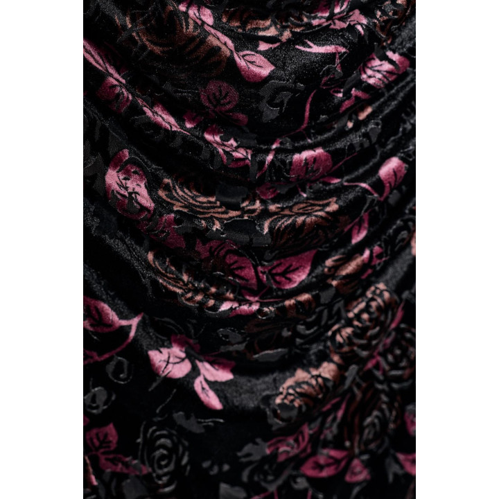 БАРХАТНОЕ ПЛАТЬЕ СО СБОРКАМИ