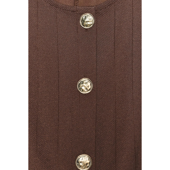 ТОП-ЖИЛЕТ ИЗ САРЖИ С ПУГОВИЦАМИ