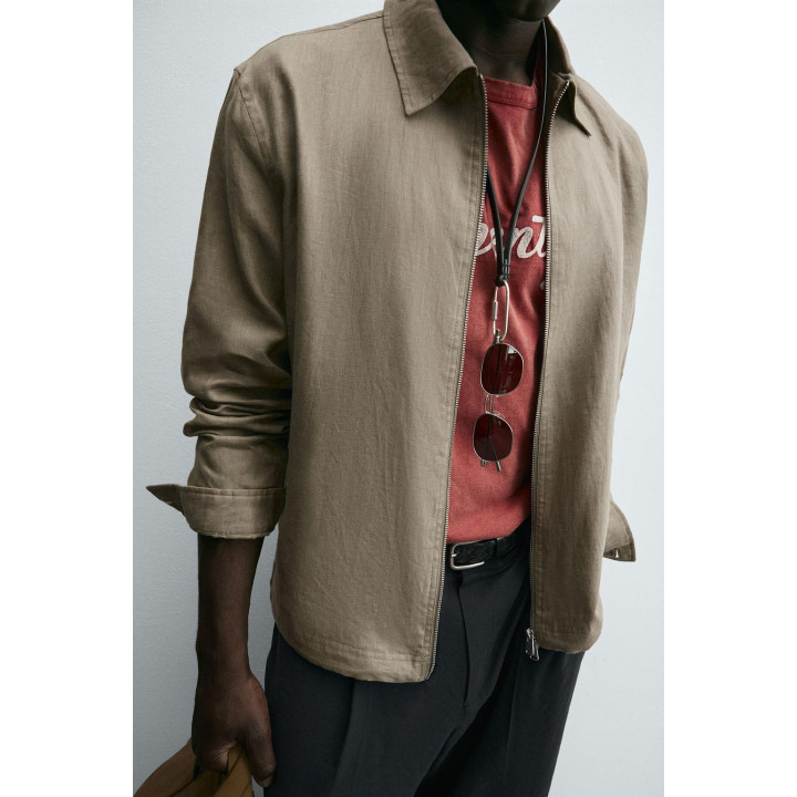 КУРТКА-РУБАШКА ИЗ 100% ЛЬНА