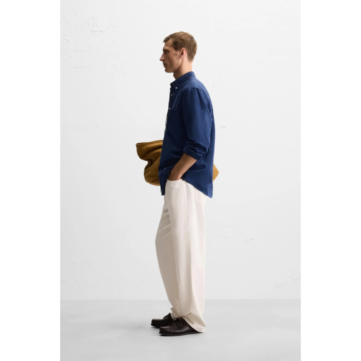 Рубашка из хлопка и льна