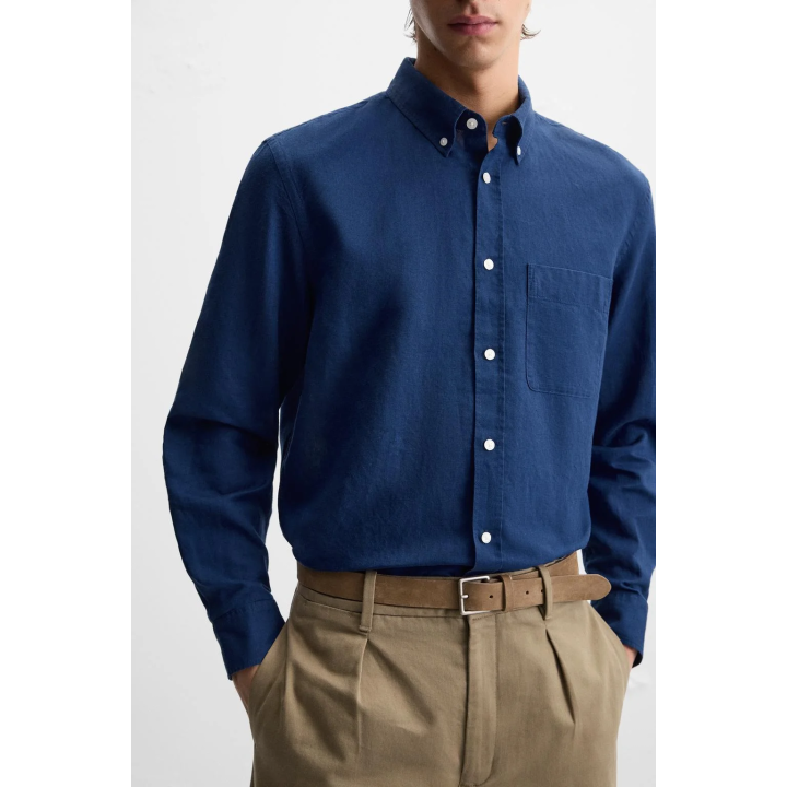 Рубашка из хлопка и льна