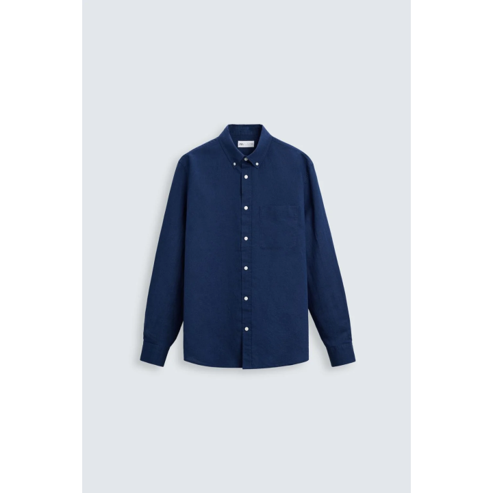 Рубашка из хлопка и льна