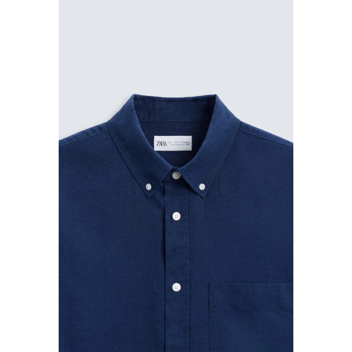 Рубашка из хлопка и льна