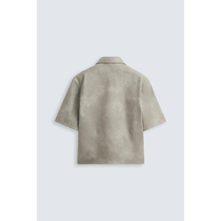 КУРТКА-РУБАШКА ИЗ ИСКУССТВЕННОЙ КОЖИ