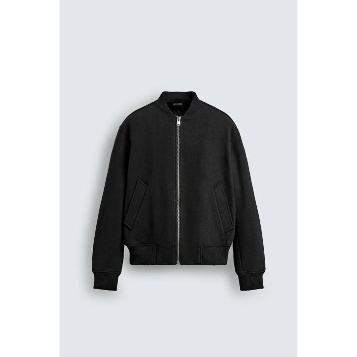 Куртка-бомбер с комбинированными материалами