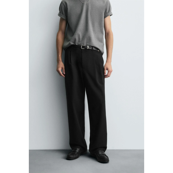 БРЮКИ WIDE FIT СО СКЛАДКАМИ