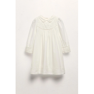 Платье из поплина limited edition с вышитыми цветами