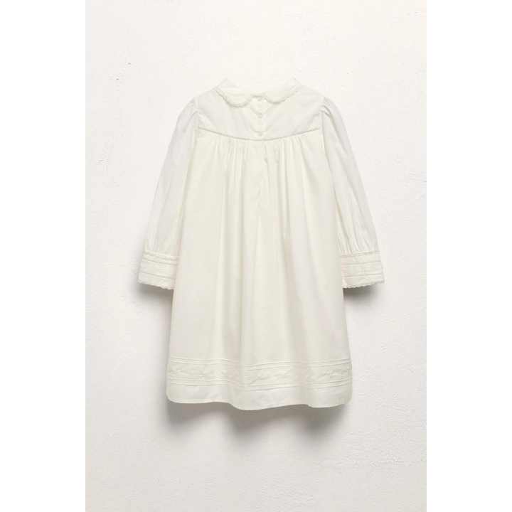 Платье из поплина limited edition с вышитыми цветами