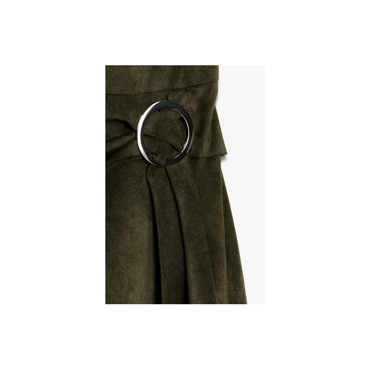 АСИММЕТРИЧНОЕ ПЛАТЬЕ ИЗ ИСКУССТВЕННОЙ ЗАМШИ