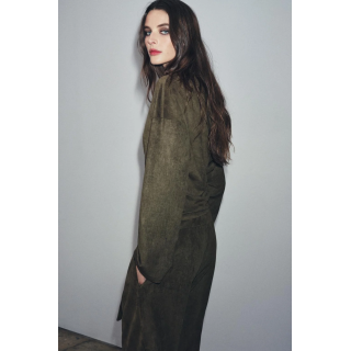 ТОП ИЗ ИСКУССТВЕННОЙ ЗАМШИ С ДРАПИРОВКОЙ