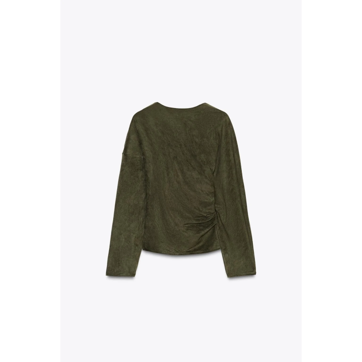 ТОП ИЗ ИСКУССТВЕННОЙ ЗАМШИ С ДРАПИРОВКОЙ