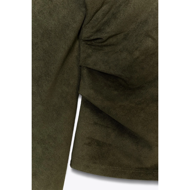 ТОП ИЗ ИСКУССТВЕННОЙ ЗАМШИ С ДРАПИРОВКОЙ