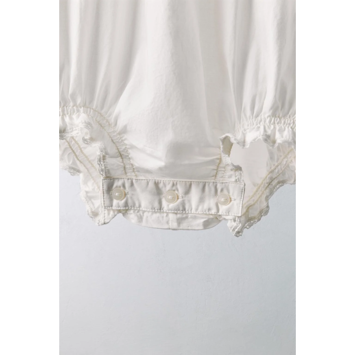 Ромпер limited edition с цветочной вышивкой из поплина