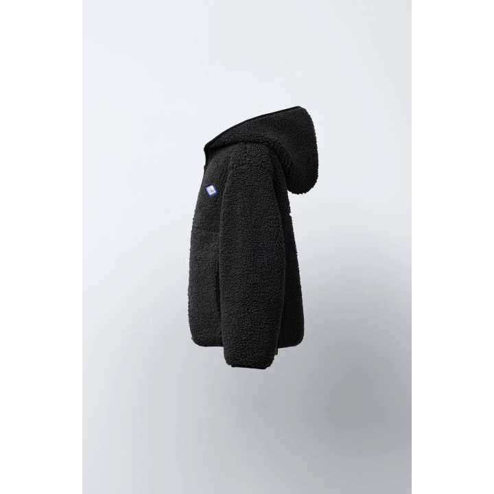 КУРТКА ИЗ ИСКУССТВЕННОЙ ОВЧИНЫ С КАПЮШОНОМ