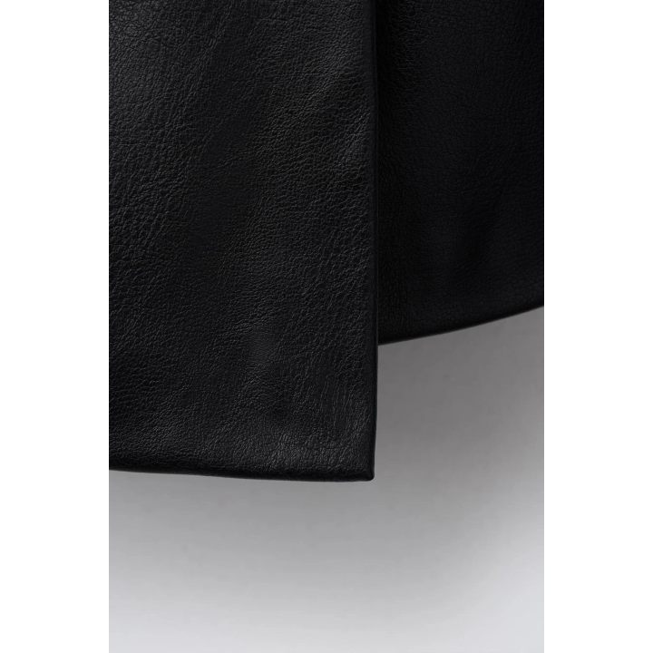 Бермуды-юбка из искусственной кожи с деталью на завязке