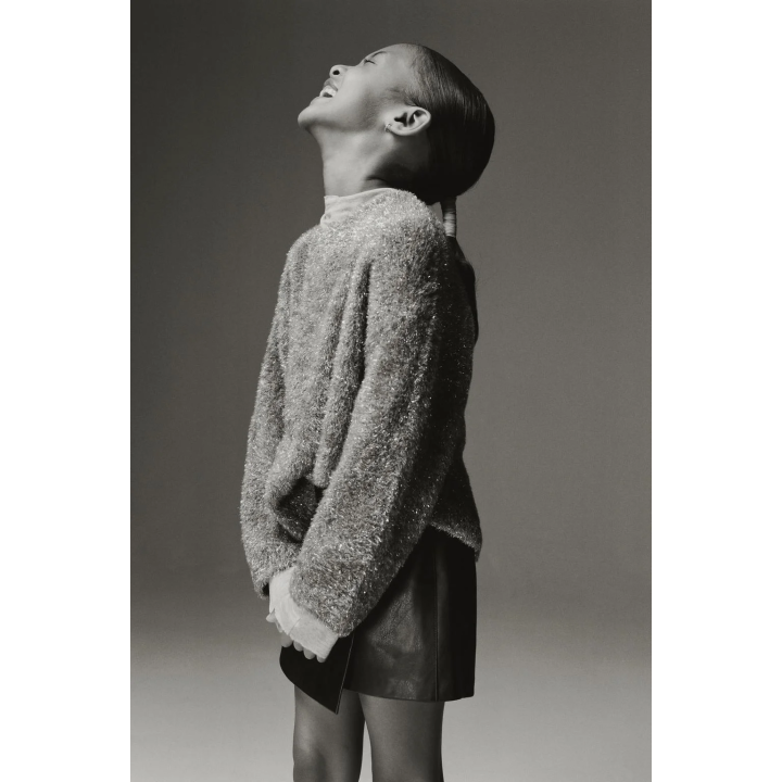 Бермуды-юбка из искусственной кожи с деталью на завязке