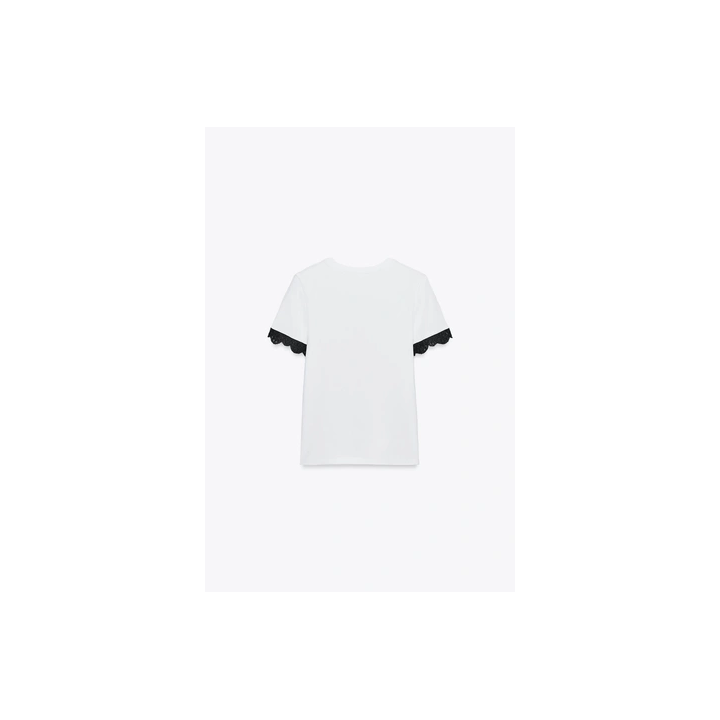 ФУТБОЛКА С КРУЖЕВНЫМИ РУКАВАМИ